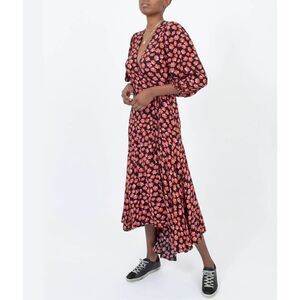 Ganni Floral Wrap Dress